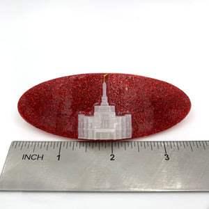 Temple Barrette - Large - Glitter Finish