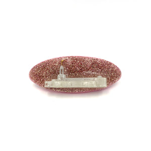 Temple Barrette - Small - Glitter Finish